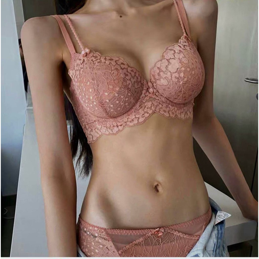 Bộ đồ lót không đệm có gọng ren 2 lớp | BigBuy360 - bigbuy360.vn