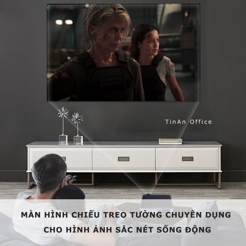 HD 4K Màn Chiếu Treo Tường Chuyên Dụng Cho Hình Ảnh Sắc Nét Sinh Động, 60 inch, 100 inch