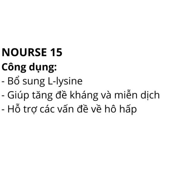 Viên hỗ trợ hô hấp cho chó mèo Nourse 15