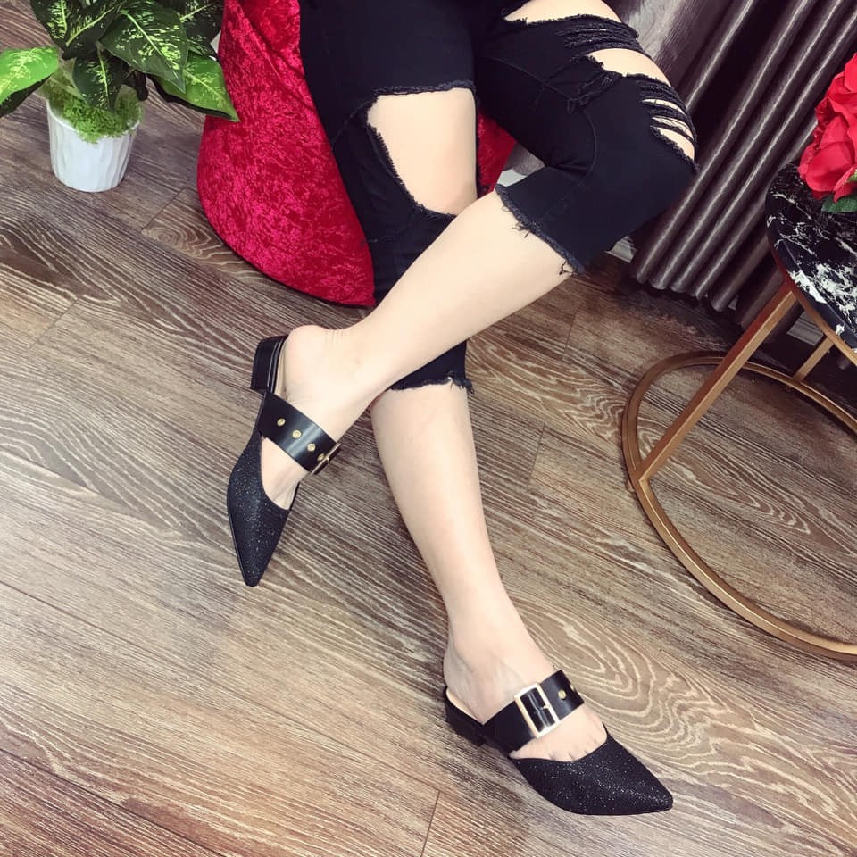 Dép sục khoa nịt phối kim tuyến
