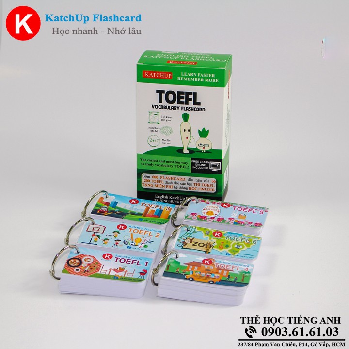 Bộ KatchUp Flashcard TOEFL A - Best Quality (03AB)