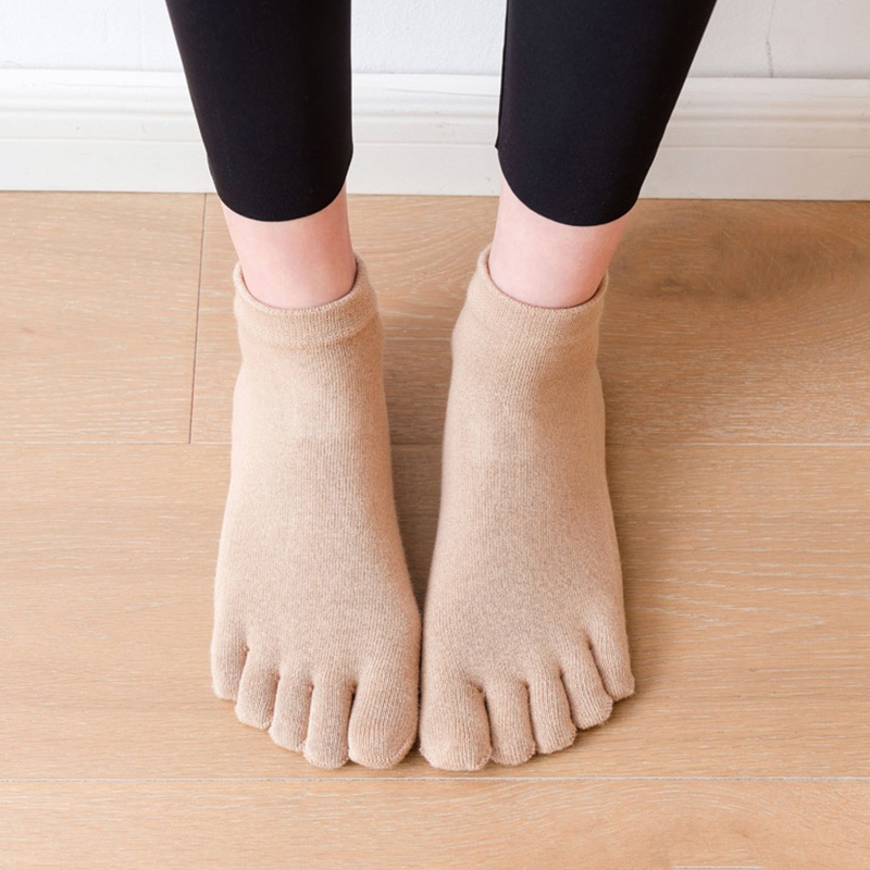 Xiangbao Vớ Tập Yoga 5 Ngón Chống Trượt Màu Trơn Dành Cho Nam Và Nữ