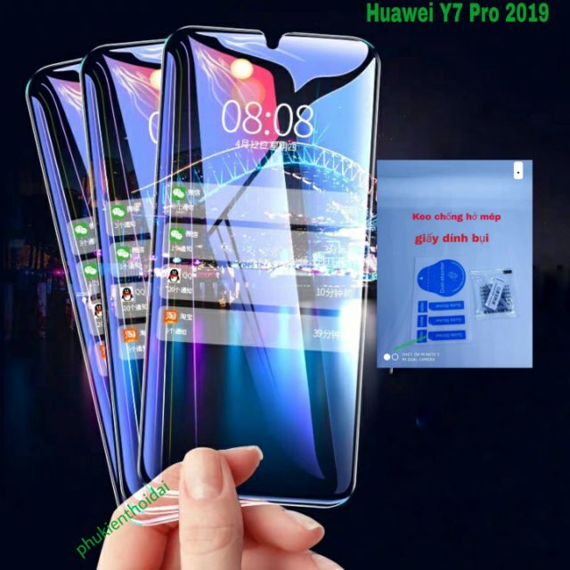 Cường lực trong suốt loại tốt Huawei Y7 Pro 2019 ( tặng keo mép )