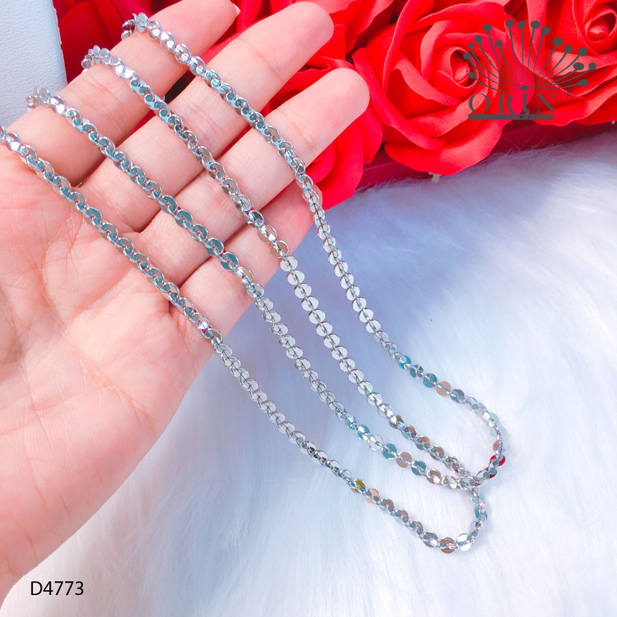 Dây chuyền bạc, vòng cổ bạc dây công trơn lớn thiết kế cao cấp Orin D4773