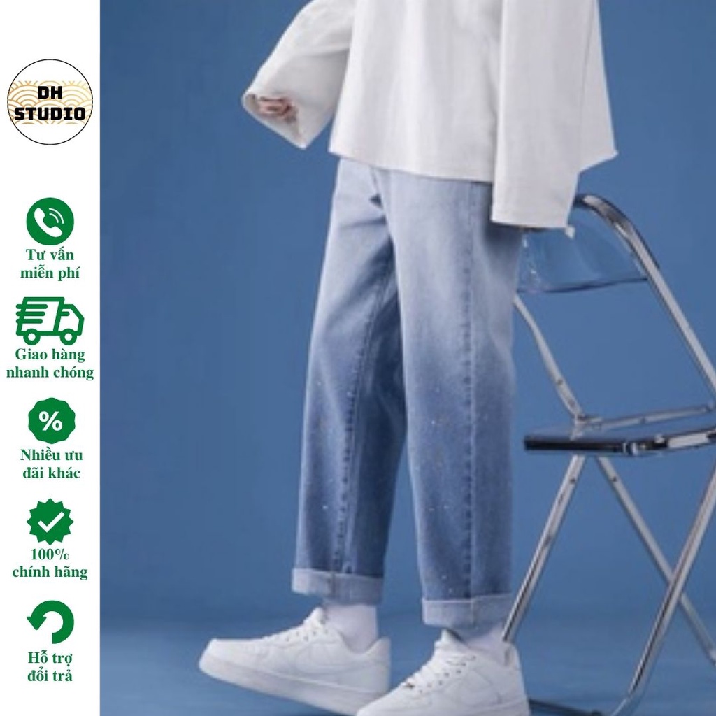 Quần Jeans Baggy Nam Nữ Loang, Quần Bò Hai Màu Ống Rộng Cực Chất ( HÀNG CAO CAP LOAI 1 )