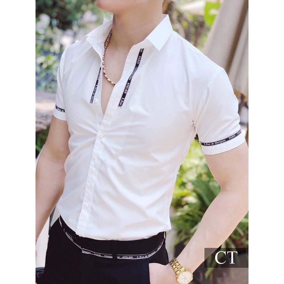 Áo Sơ Mi 💖FREESHIP💖 Áo Sơ mi Nam trắng Công sở - áo kiểu chất lụa cotton cao cấp vải mềm mịn, dáng slimfit trẻ đẹp