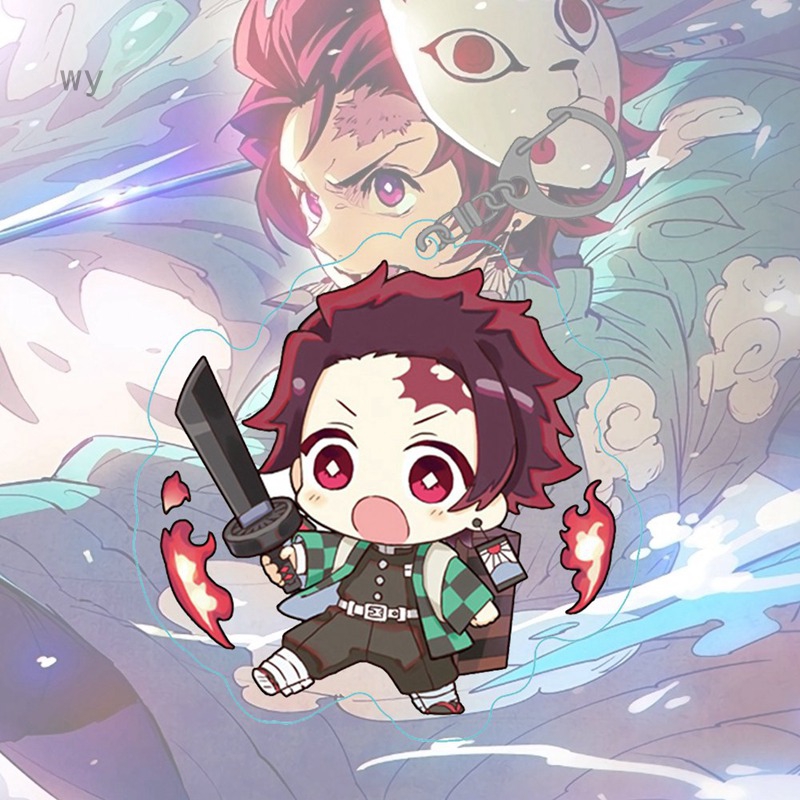 Móc khóa acrylic hình nhân vật hoạt hình Demon Slayer: Kimetsu no Yaiba