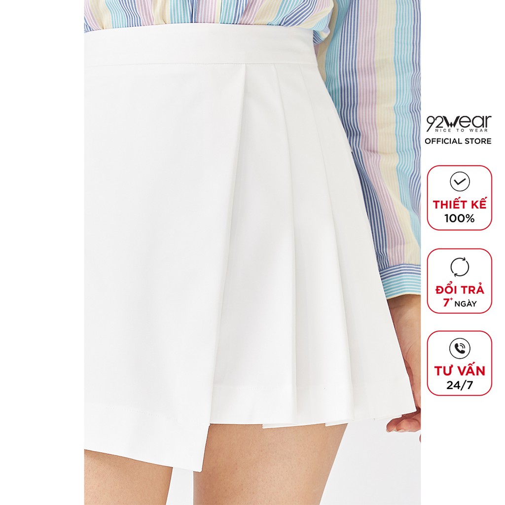 Chân váy ngắn xếp ly 1 bên 92WEAR JBW1165 | BigBuy360 - bigbuy360.vn