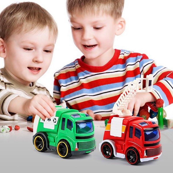 Xe ô tô đồ chơi trẻ em -đồ bé trai kéo lại quán tính kỹ thuật máy xúc bộ <