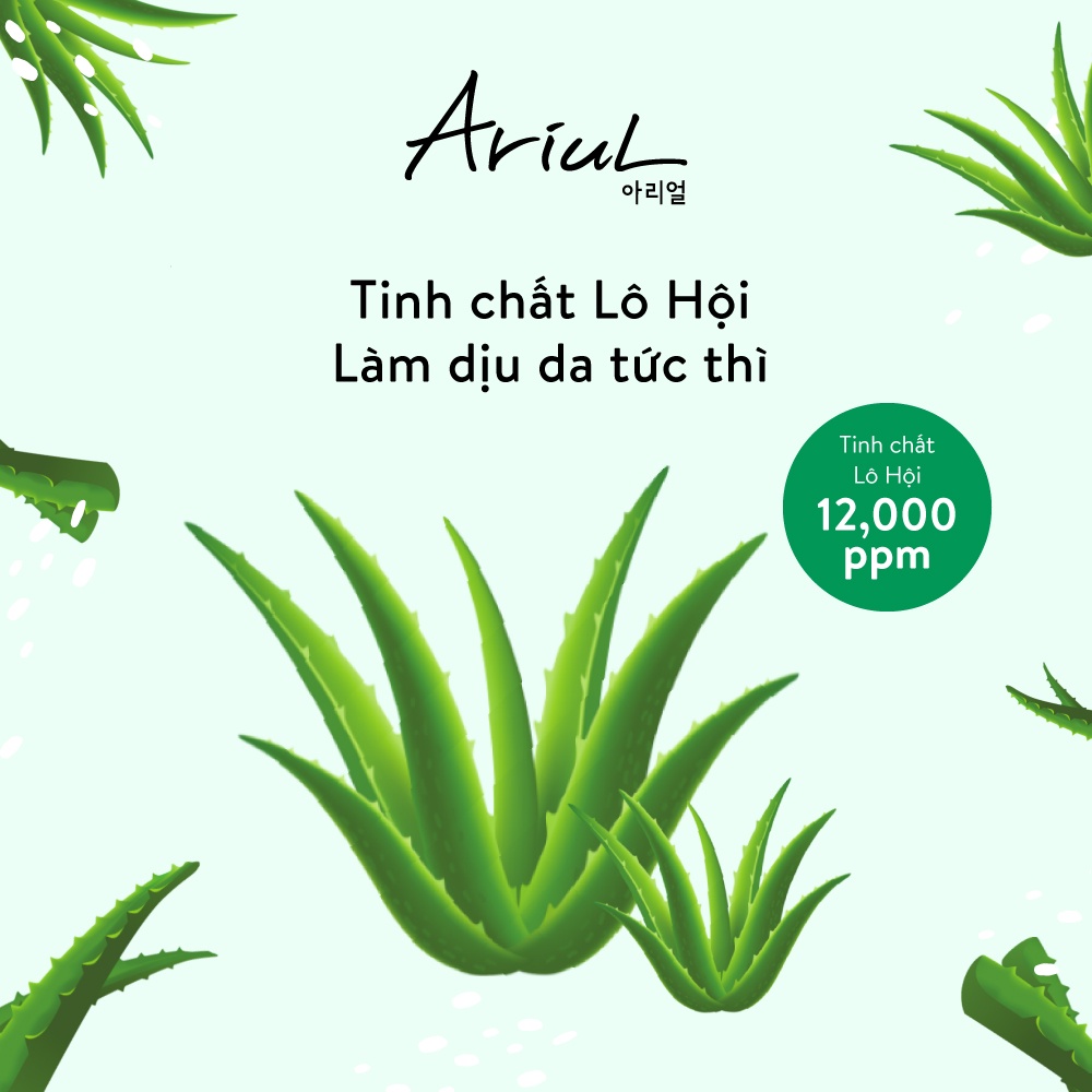 Combo 5 mặt nạ ARIUL 7 Days Lô Hội ALOE + Hyaluronic Acid 23ml