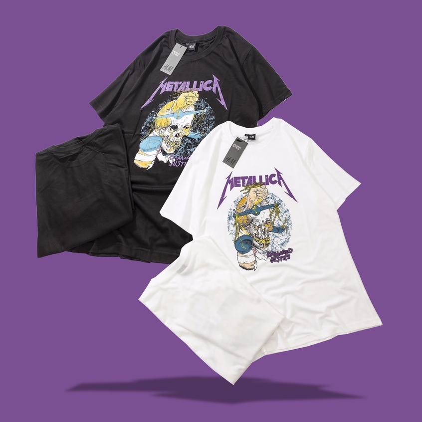 Áo Thun Ban Nhạc H & m | Áo Thun Âm Nhạc | Áo Thun Ban Nhạc Metallica - Công Lý | Áo Thun Acdc | Uniqlo | Áo Thun Oversize