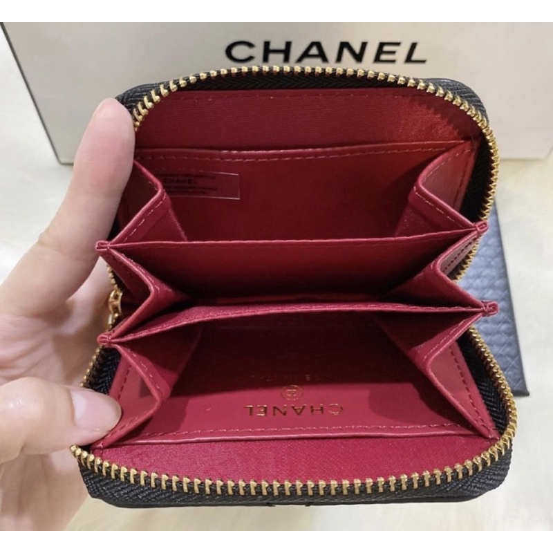 ví nhỏ đựng tiền Chanel vip gift day kéo ( Auth) sz 12x9cm6