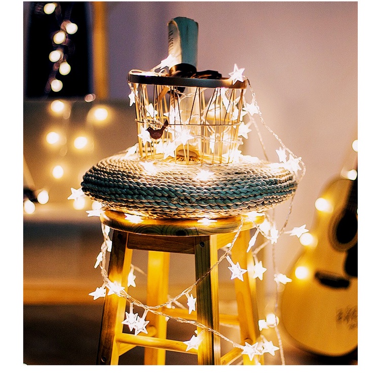 Dây Đèn Led Đèn Trang Trí Ngôi Sao 8 Chế Độ Nháy Sử Dụng Pin Năng Lượng Mặt Trời  Bóng Chống Thấm Nước Haochi