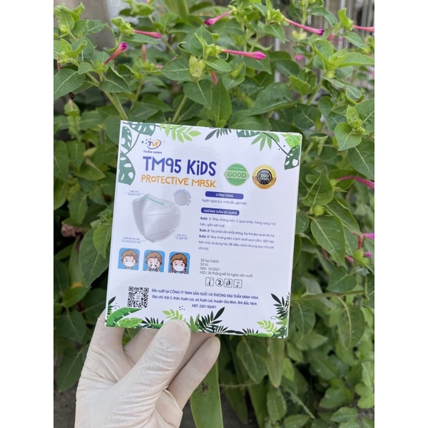 Khẩu Trang N95 Kid Thương Hiệu Tuấn Minh(Tiêu Chuẩn Xuất Khẩu BFE≥95%) Khẩu Trang Y Tế 5 Lớp TM95 Kháng Khuẩn