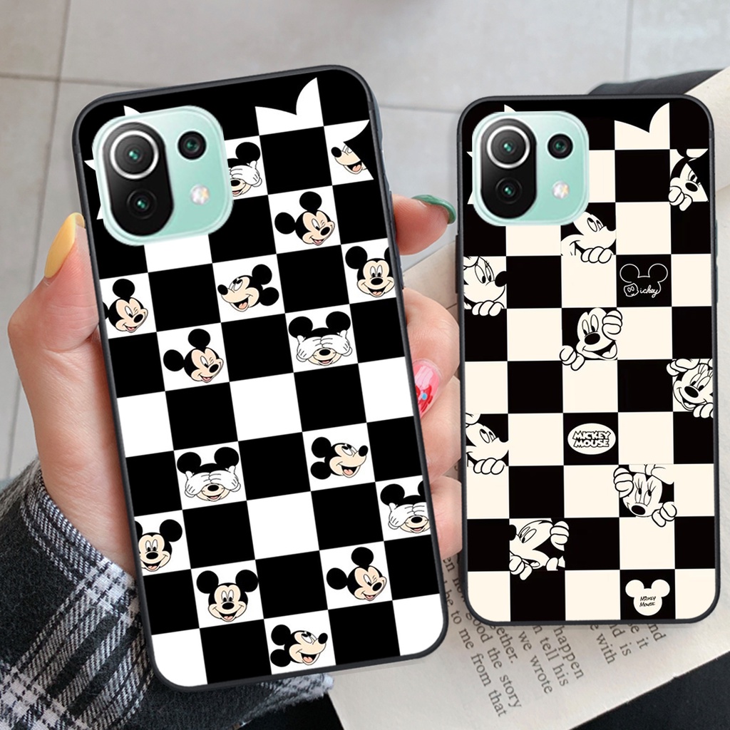 Ốp lưng Xiaomi Mi 11 / Mi 11 Lite 5g / Mi 11 Lite 5g NE trái tim họa tiết caro, mikey họa tiết beabrick kaws cute
