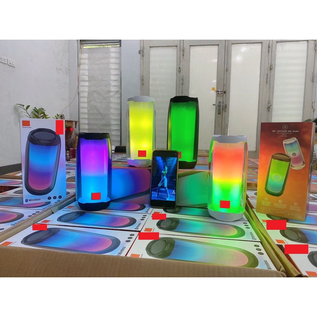 Loa bluetooth JBL Pulse 4 To đèn leb bass mạnh âm thanh siêu đỉnh công suất lớn hỗ trợ thẻ nhớ usb kết nối máy tính