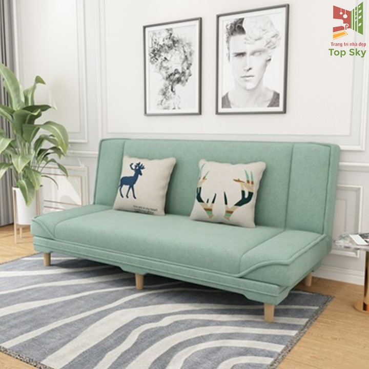Giường Sofa Gấp Gọn Thành Ghế Đa Năng Phong Cách Hàn Quốc Dài 1m8 (Tặng kèm 2 gối trị giá 200k ) | BigBuy360 - bigbuy360.vn