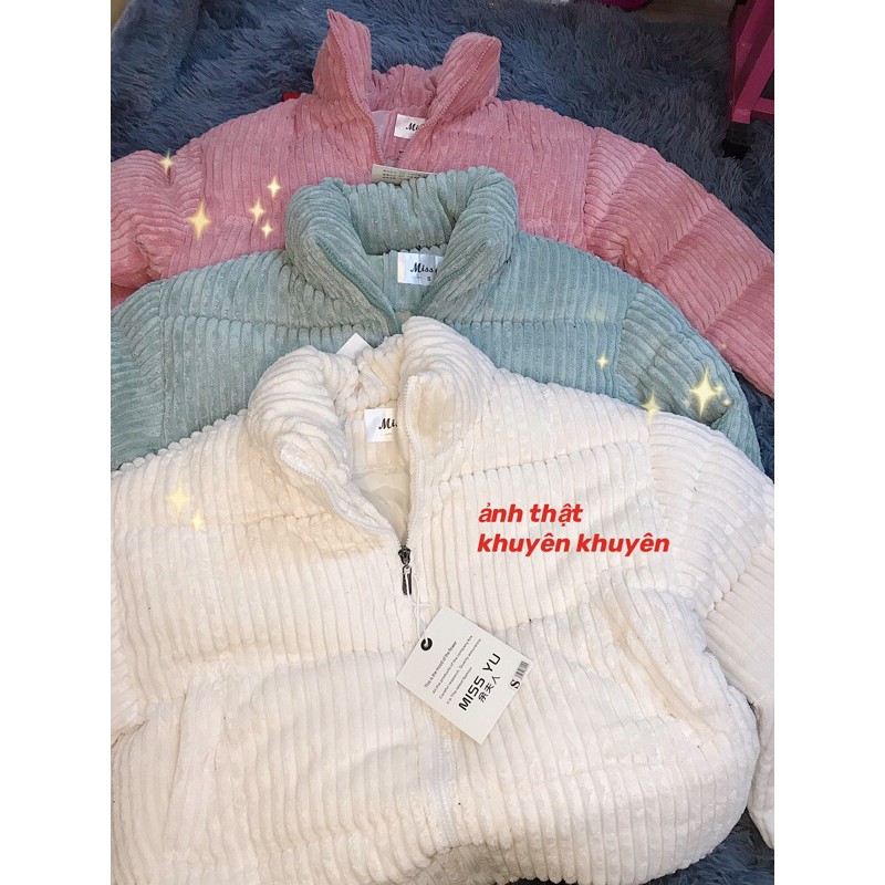 Áo Phao Nhung / Áo Khoác Phao / Áo Nhung / Áo Khoác Không Mũ / Freeship | BigBuy360 - bigbuy360.vn