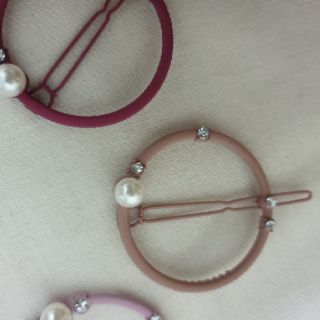 Kẹp Tóc Hình Tròn Đính Hạt Vintage