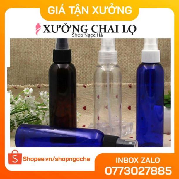 Chai Xịt Phun Sương ❤ GIÁ TỐT NHẤT ❤ Chai nhựa pet xịt phun sương 100ml,50ml,30ml,20ml,10ml chiết mỹ phẩm .