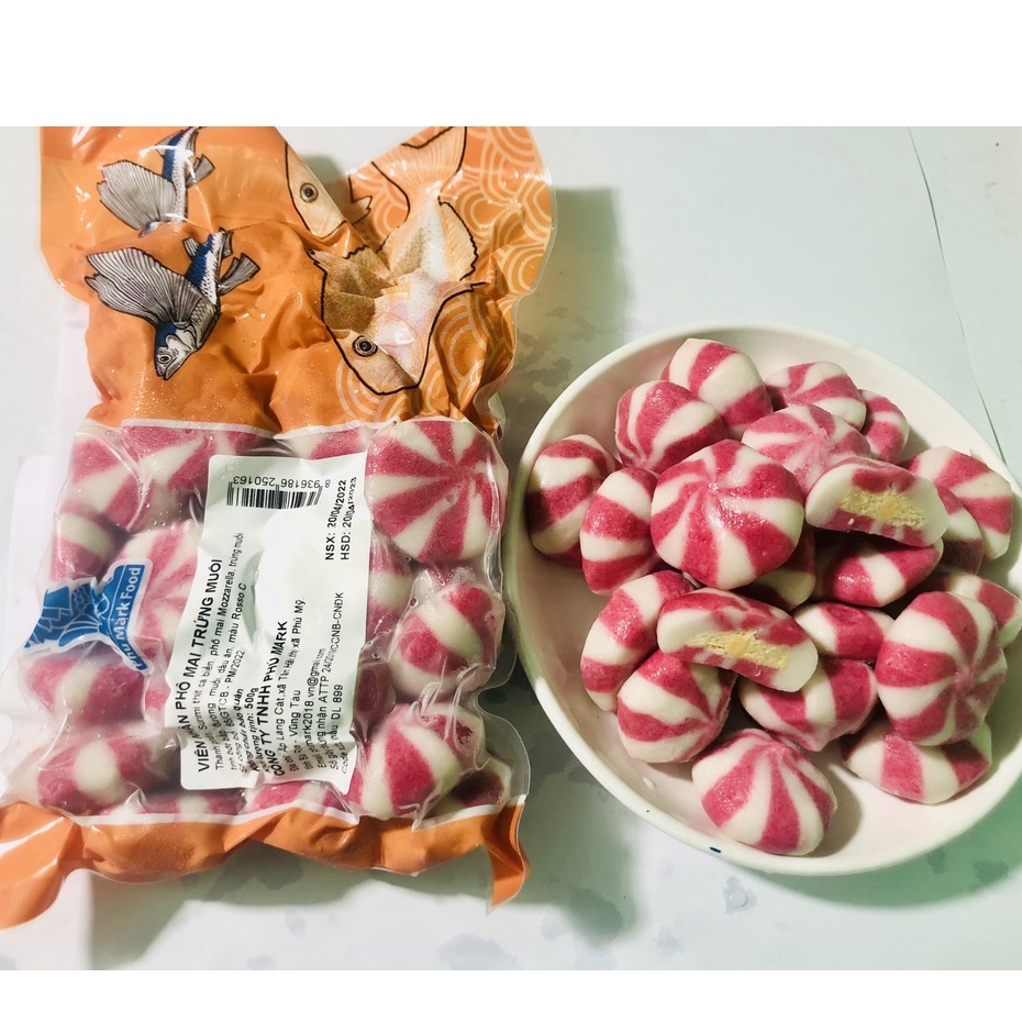 (hàng mới về) Viên Hải Sản nhân Phô mai Trứng muối phumark siu ngon 1kg/ 500g