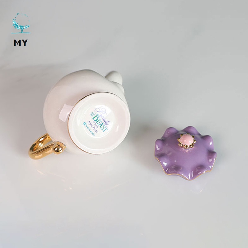 Set ấm trà bằng gốm họa tiết người đẹp và quái vật 3d độc đáo dễ thương