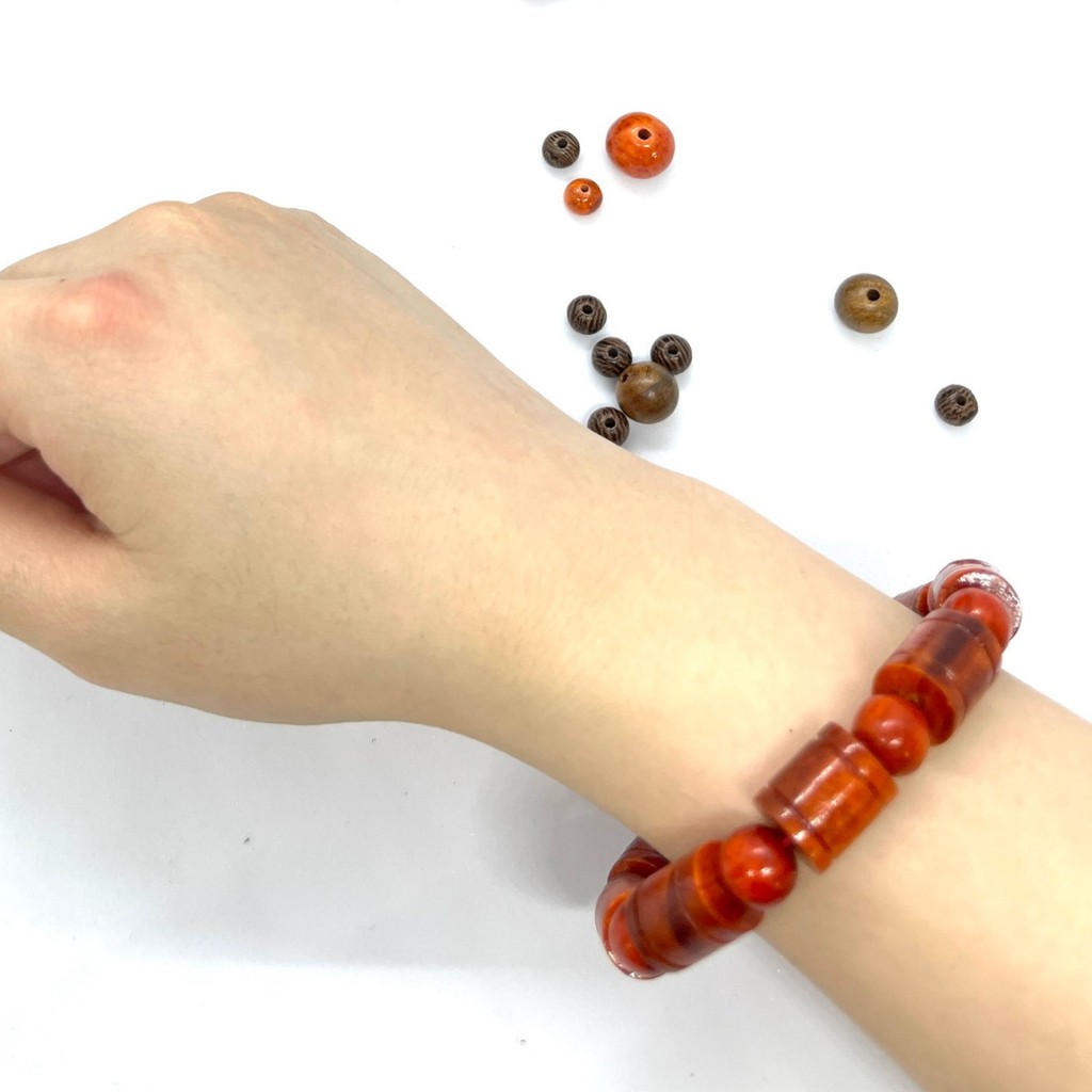 Vòng tay gỗ huyết long đốt trúc 10 ly   💖FREE SHIP💖 SHOP MỘC NHỊ KHÊ  - chuyên các sản phẩm vòng gỗ phong thuỷ | BigBuy360 - bigbuy360.vn