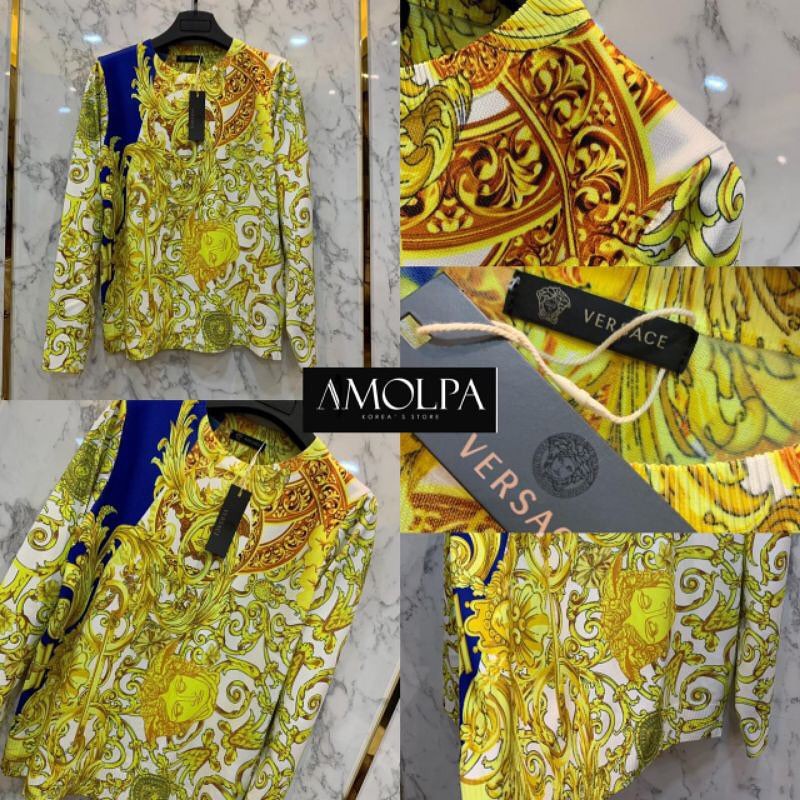 Áo Sweater In Logo Versace Thời Trang Cao Cấp