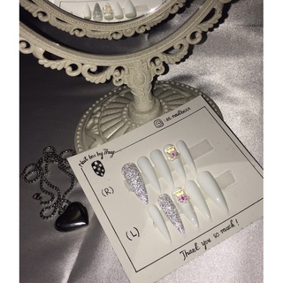 Nailbox gấu trắng nhũ flash siêu sáng
