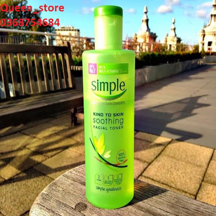 Nước Hoa Hồng Simple Kind-To-Skin Soothing Facial Toner (Bill Anh)