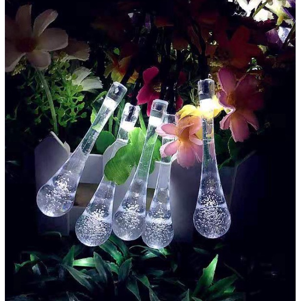 Dây đèn led NEXTOOL năng lượng mặt trời hình giọt nước trang trí tiệc IP65