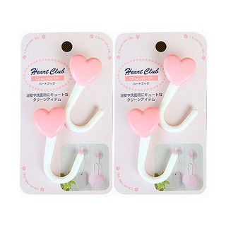 Set 2 móc hút chân không hình trái tim (Hàng Nhật nội địa)