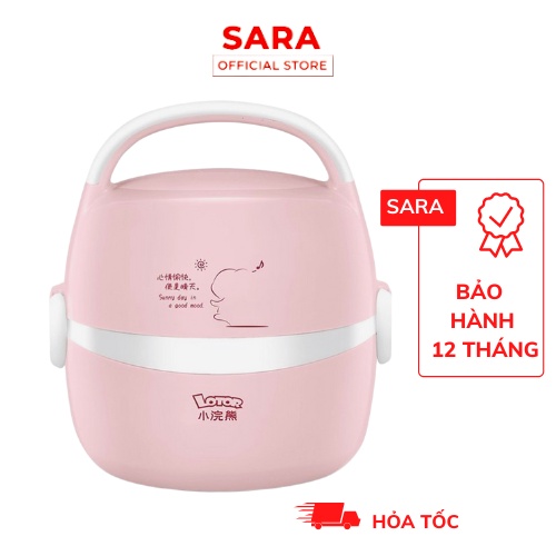 Hộp cơm cắm điện, hâm nóng giữ nhiệt Lotor dành cho 1 người ăn xinh xắn tiện dụng