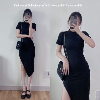 Váy body dáng dài chất co giãn