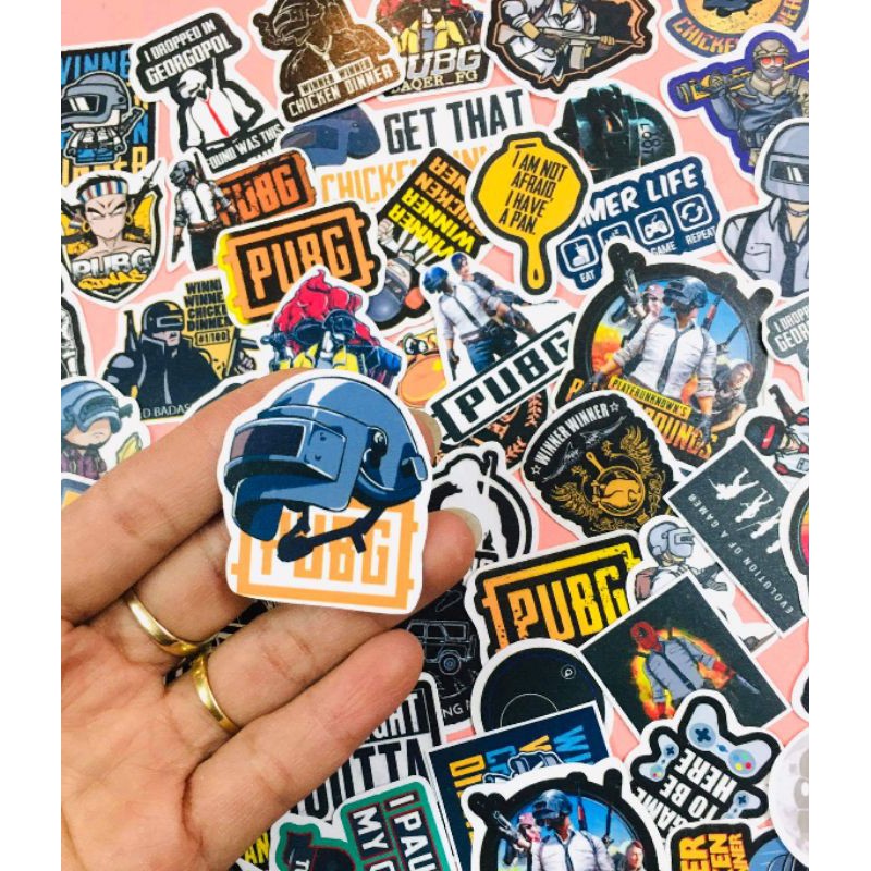 bộ 10 - 50 hình sticker game pubg decal chống nước (random hình)