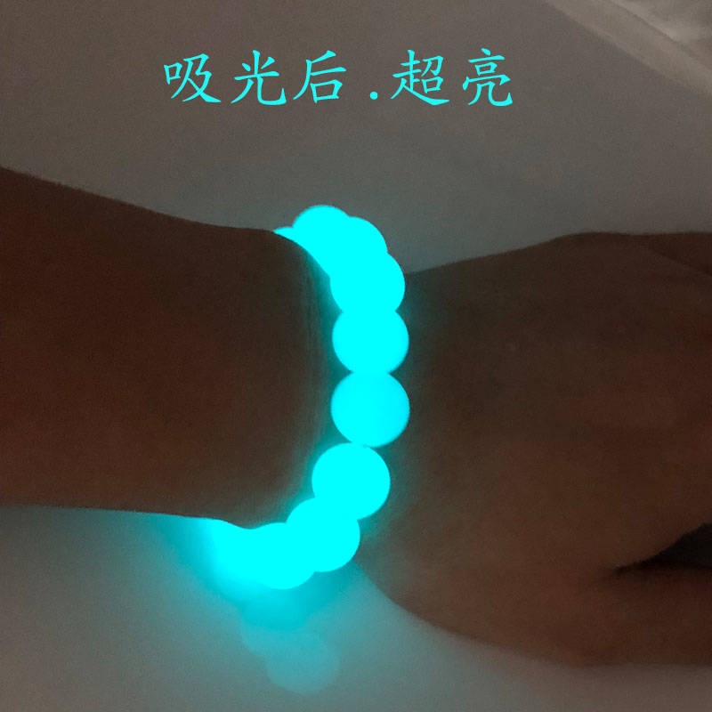 Vòng Đeo Tay Chuỗi Hạt Đá Màu Dạ Quang Thời Trang Cho Nam Và Nữ