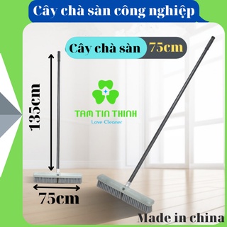 Cây chà sàn công nghiệp sợi mềm bàn chà 75cm cán dài 135cm chuyên vệ sinh công nghiệp và ao tôm