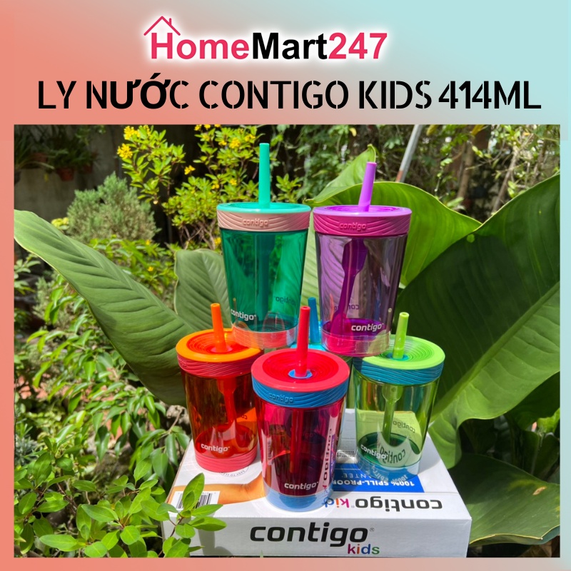 LY NƯỚC CHO BÉ CONTIGO 414 ML CHÍNH HÃNG MỸ, CÓ ỐNG HÚT