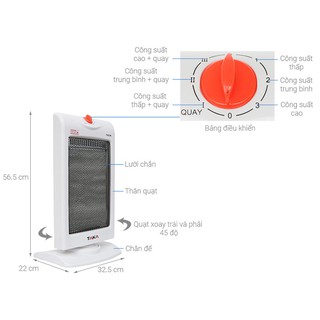 QUẠT SƯỞI HALOGEN TAKA TKE108