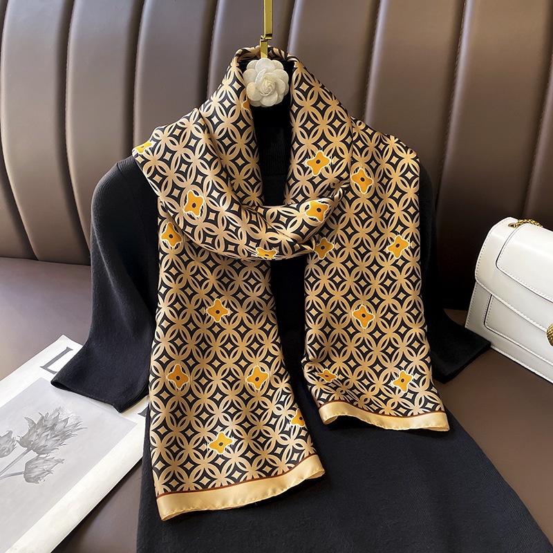 Khăn choàng lụa quàng cổ cho nữ công sở, đi chơi, đi tiệc, sang trọng mềm nhẹ size 165x40cm