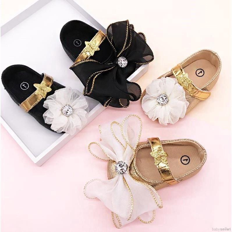 Giày Công Chúa Đính Hoa Đáng Yêu Cho Bé Gái