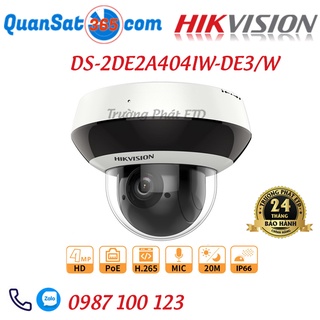 Camera IP Speed Dome Hồng Ngoại Wifi 4.0 Megapixel HIKVISION DS-2DE2A404IW-DE3/W - Hàng Chính Hãng