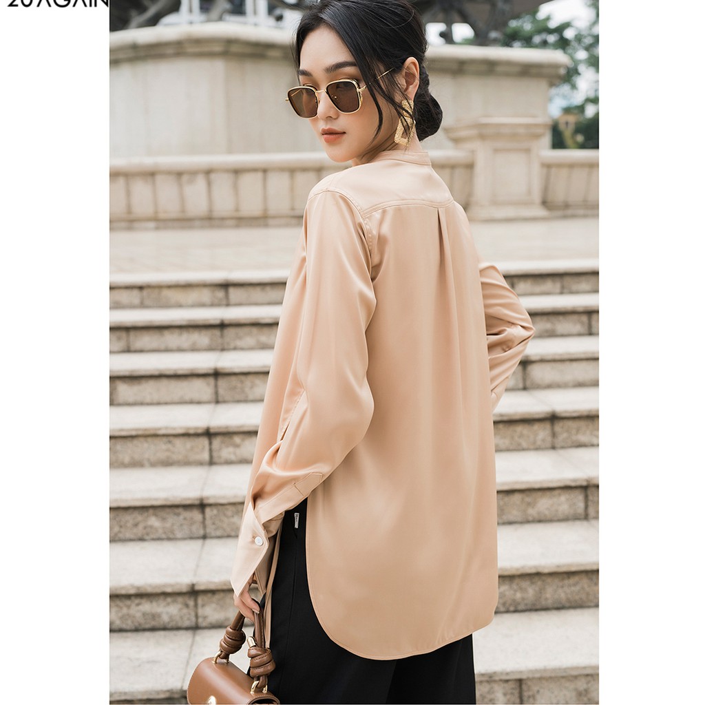 Áo sơ mi nữ công sở 92WEAR, đủ màu, đủ size, dây buộc sườn ASA1475