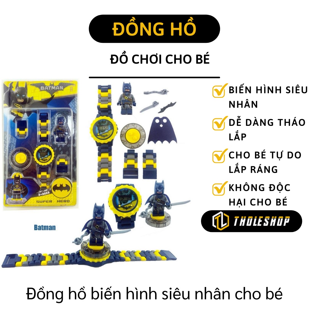 Đồng Hồ Điện Tử Biến Hình Siêu Nhân Cho Bé Xoay 360 Độ, Tự Do Lắp Ráp Sáng Tạo 7903