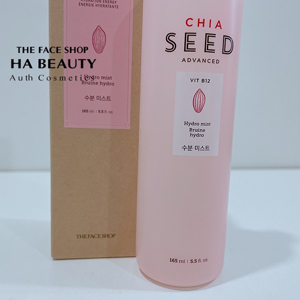 Xịt khoáng dưỡng ẩm da mặt cấp ẩm kiềm dầu Hàn Quốc The Face Shop Chia Seed Advanced Hydro Mist 165ml | BigBuy360 - bigbuy360.vn