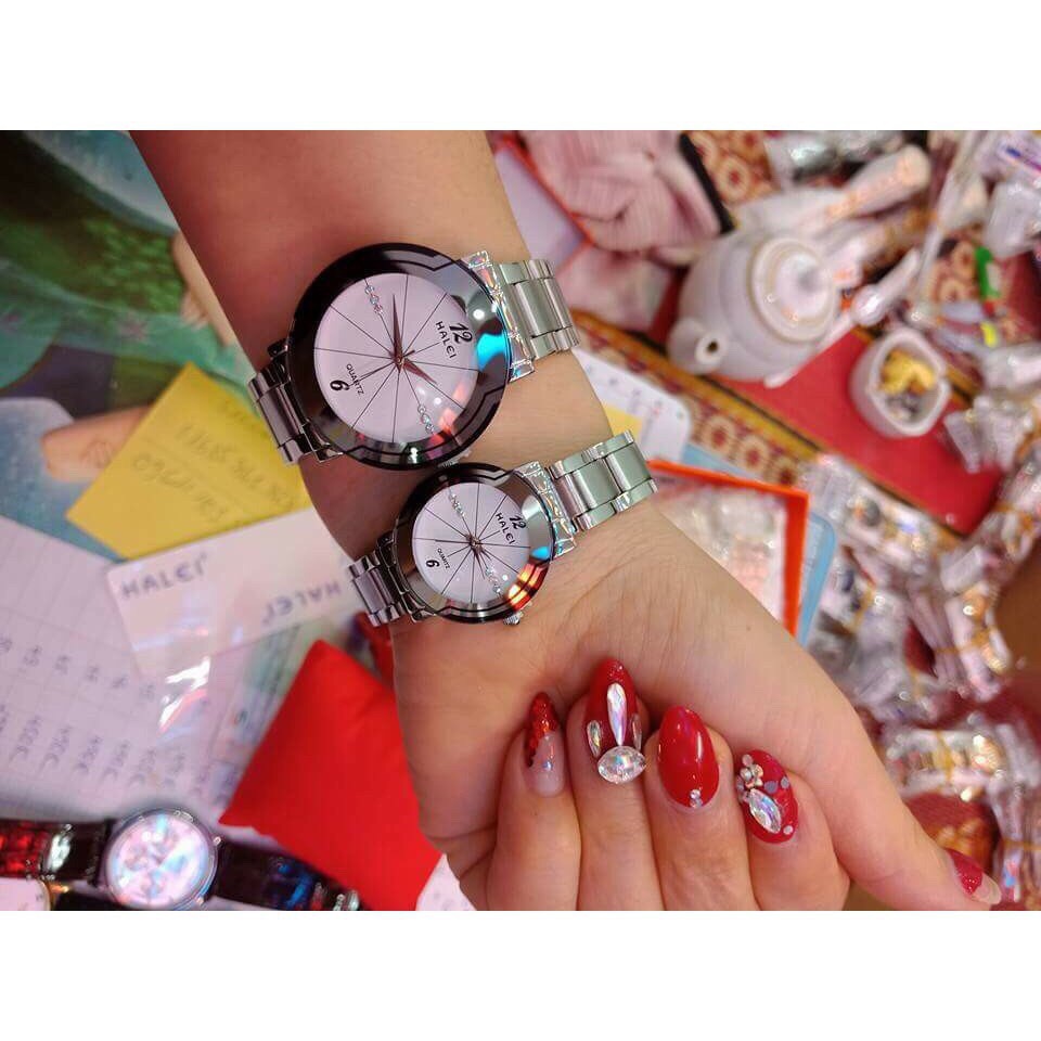 Đồng Hồ Nữ Halei Chính Hãng Mặt Tròn, Chống Nước, Chống Xước - Tặng 1 Vòng Tỳ Hưu | BigBuy360 - bigbuy360.vn