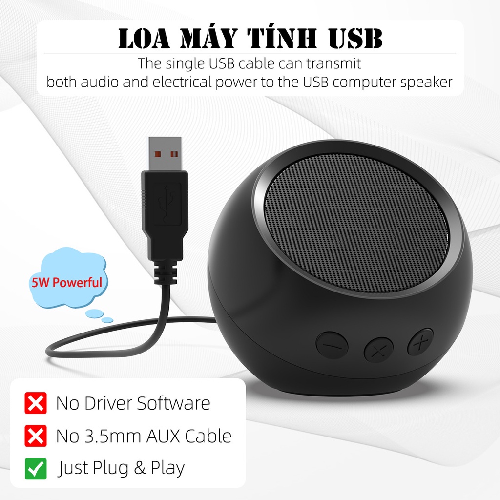 Loa Máy Tính USB, Loa Máy Tính Để Bàn, Loa Máy Tính Nhỏ Trong Suốt Âm Thanh Lớn Hơn Bass Giàu Có Điều Khiển Âm Lượng Trực Tiếp