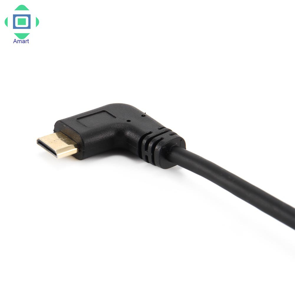 Dây cáp HDMI mini dạng dây xoắn lò xo đầu cong góc phải/góc trái tiện dụng