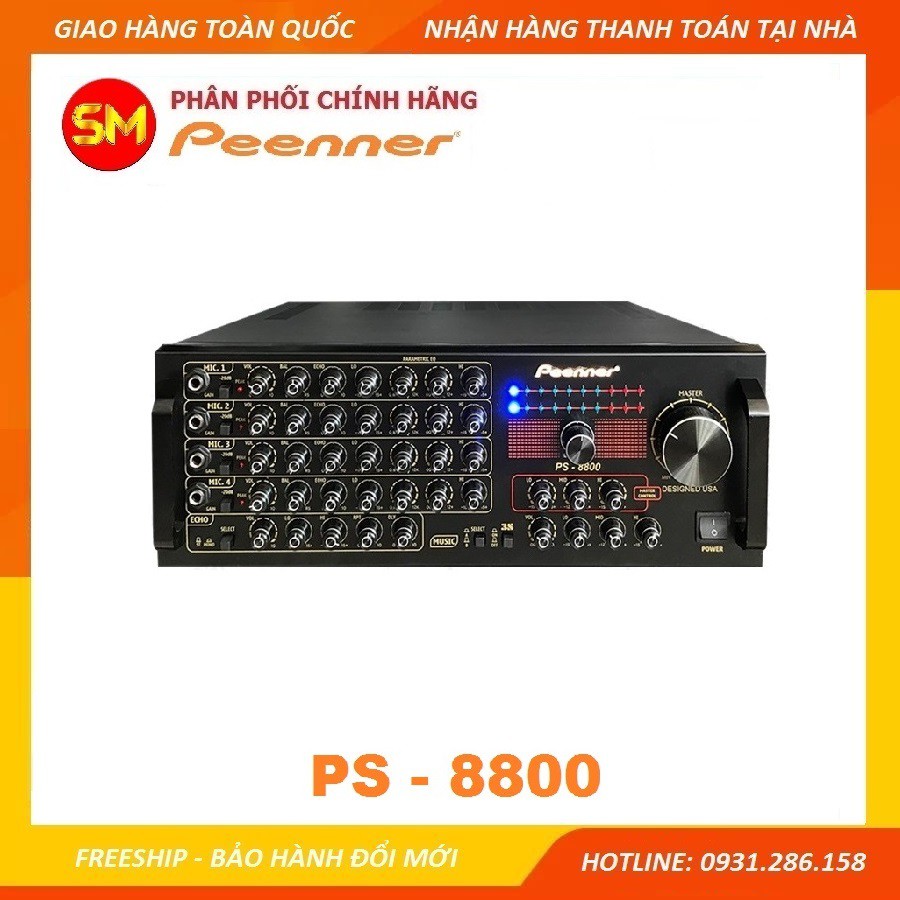 [Mã ELHACE giảm 4% đơn 300K] [CAO CẤP] Amply karaoke PEENNER PS-8800 Ampli nghe nhạc gia đình Âm thanh chuẩn PS 8800