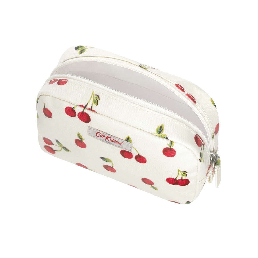 Cath Kidston - Túi đựng mỹ phẩm Classic Make Up Case Cherries - 1003000 - Ivory